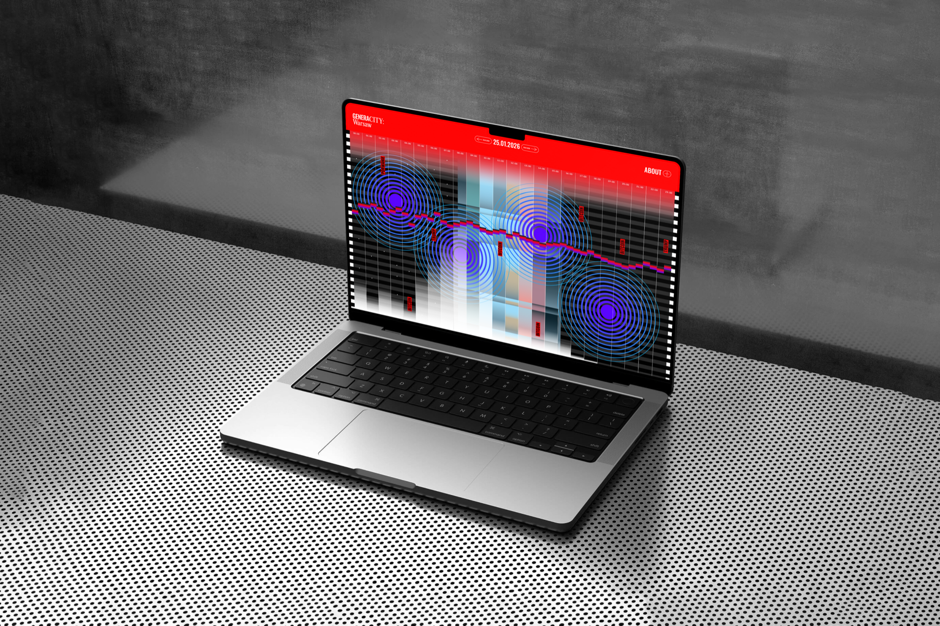 GeneraCity – wizualizacja na laptopie